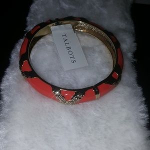 Talbots orange and gold enamel bracelet